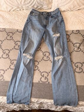 Levi’s 70’s High Flare Distressed Jeans - Light Blue, 27